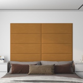 Wall panels 12 pcs brown velvet 90x30 cm 3.24 m² by vidaXL, Wall covering - Ref: Foro24-343926, Price: 93,99 €, Discount: %