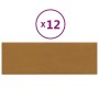 Wall panels 12 pcs brown velvet 90x30 cm 3.24 m² by vidaXL, Wall covering - Ref: Foro24-343926, Price: 93,99 €, Discount: %