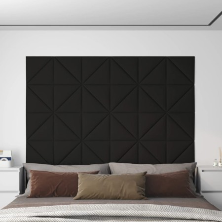 Paneles de pared 12 uds tela negro 30x30 cm 0,54 m² de vidaXL, Recubrimiento de paredes - Ref: Foro24-343936, Precio: 18,85 €...