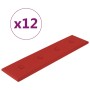 Paneles pared 12 uds cuero sintético rojo tinto 60x15 cm 1,08m² de vidaXL, Recubrimiento de paredes - Ref: Foro24-343986, Pre...