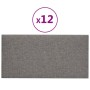 Wall panels 12 units light gray fabric 60x30 cm 2.16 m² by vidaXL, Wall covering - Ref: Foro24-343845, Price: 68,28 €, Discou...