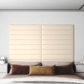 Wall panels 12 pcs cream velvet 90x15 cm 1.62 m² by vidaXL, Wall covering - Ref: Foro24-343899, Price: 64,08 €, Discount: %