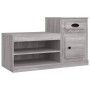 Mueble zapatero madera contrachapada gris Sonoma 100x42x60 cm de vidaXL, Zapateros y organizadores de calzado - Ref: Foro24-8...