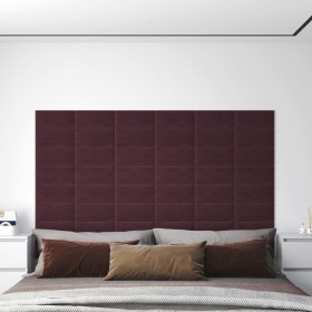 Paneles de pared 12 uds tela morado 30x15 cm 0,54 m² de vidaXL, Recubrimiento de paredes - Ref: Foro24-343766, Precio: 23,99 ...