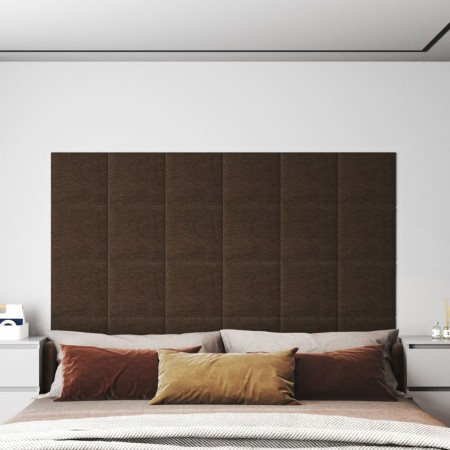 Wall panels 12 pcs brown fabric 30x30 cm 1.08 m² by vidaXL, Wall covering - Ref: Foro24-343791, Price: 37,30 €, Discount: %