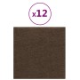 Wall panels 12 pcs brown fabric 30x30 cm 1.08 m² by vidaXL, Wall covering - Ref: Foro24-343791, Price: 37,30 €, Discount: %