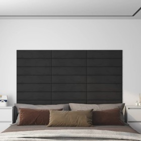 Wall panels 12 pcs black velvet 60x15 cm 1.08 m² by vidaXL, Wall covering - Ref: Foro24-343840, Price: 45,71 €, Discount: %