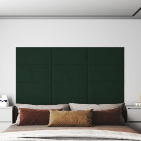 Wall panels 12 pcs dark green velvet 60x30 cm 2.16m² by vidaXL, Wall covering - Ref: Foro24-343865, Price: 66,71 €, Discount: %