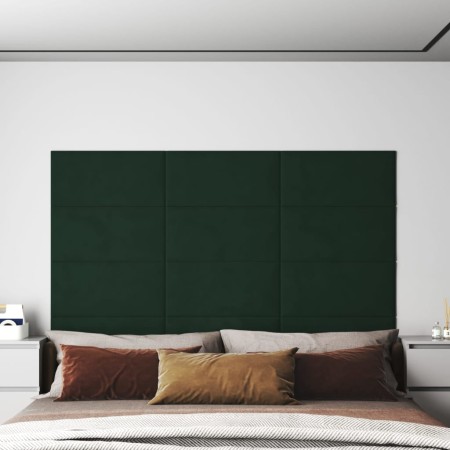 Wall panels 12 pcs dark green velvet 60x30 cm 2.16m² by vidaXL, Wall covering - Ref: Foro24-343865, Price: 74,28 €, Discount: %