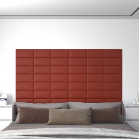 Wall panels 12 pcs red PE leather 30x15 cm 0.54 m² by vidaXL, Wall covering - Ref: Foro24-343776, Price: 19,99 €, Discount: %