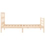 Estructura de cama con cabecero madera maciza 100x200 cm de vidaXL, Camas y somieres - Ref: Foro24-3194821, Precio: 96,99 €, ...