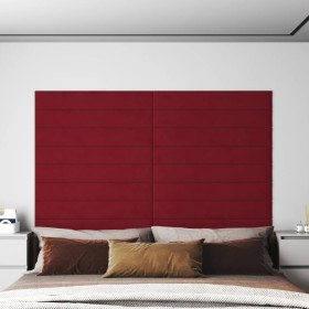 Wall panels 12 pcs red velvet 90x15 cm 1.62 m² by vidaXL, Wall covering - Ref: Foro24-343895, Price: 43,17 €, Discount: %