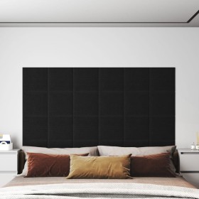 Wall panels 12 pcs black fabric 30x30 cm 1.08 m² by vidaXL, Wall covering - Ref: Foro24-343796, Price: 37,51 €, Discount: %