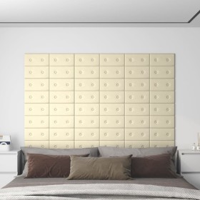 Wall panels 12 pcs synthetic leather cream 30x15 cm 0.54 m² by vidaXL, Wall covering - Ref: Foro24-343968, Price: 20,99 €, Di...