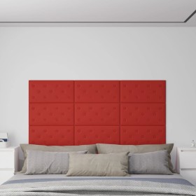 Wall panels 12 pcs red PE leather 60x30 cm 2.16 m² by vidaXL, Wall covering - Ref: Foro24-343993, Price: 56,29 €, Discount: %