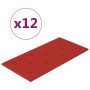 Paneles de pared 12 uds cuero PE rojo tinto 60x30 cm 2,16 m² de vidaXL, Recubrimiento de paredes - Ref: Foro24-343993, Precio...