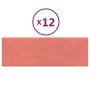 Wall panels 12 pcs pink velvet 90x30 cm 3.24 m² by vidaXL, Wall covering - Ref: Foro24-343922, Price: 106,44 €, Discount: %