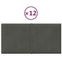 Dark gray velvet wall panels 12 pcs 30x15 cm 0.54 m² by vidaXL, Wall covering - Ref: Foro24-344022, Price: 24,26 €, Discount: %