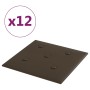 Wall panels 12 pcs synthetic leather brown 30x30 cm 1.08 m² by vidaXL, Wall covering - Ref: Foro24-343980, Price: 30,78 €, Di...