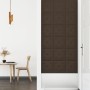 Wall panels 12 pcs synthetic leather brown 30x30 cm 1.08 m² by vidaXL, Wall covering - Ref: Foro24-343980, Price: 30,78 €, Di...