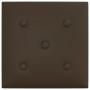 Wall panels 12 pcs synthetic leather brown 30x30 cm 1.08 m² by vidaXL, Wall covering - Ref: Foro24-343980, Price: 30,78 €, Di...