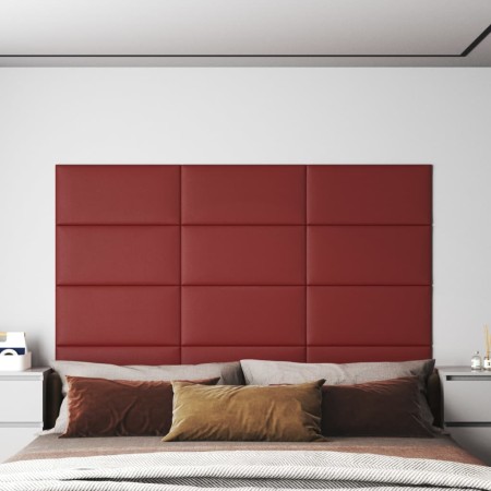 Wall panels 12 pcs red PE leather 60x30 cm 2.16 m² by vidaXL, Wall covering - Ref: Foro24-343860, Price: 51,63 €, Discount: %