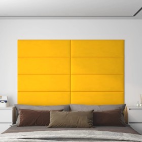 Wall panels 12 pcs yellow velvet 90x30 cm 3.24 m² by vidaXL, Wall covering - Ref: Foro24-343925, Price: 96,99 €, Discount: %