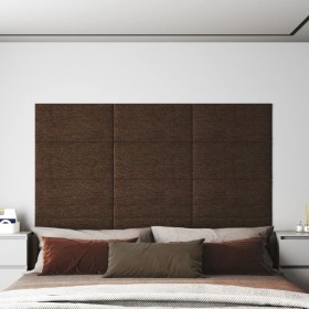 Wall panels 12 pcs brown fabric 60x30 cm 2.16 m² by vidaXL, Wall covering - Ref: Foro24-343847, Price: 72,99 €, Discount: %