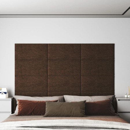 Wall panels 12 pcs brown fabric 60x30 cm 2.16 m² by vidaXL, Wall covering - Ref: Foro24-343847, Price: 72,48 €, Discount: %