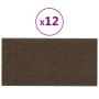 Wall panels 12 pcs brown fabric 60x30 cm 2.16 m² by vidaXL, Wall covering - Ref: Foro24-343847, Price: 72,48 €, Discount: %