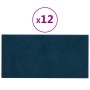 Wandpaneele 12 Stück blauer Samt 60x30 cm 2,16 m² von vidaXL, Wandverkleidung - Ref: Foro24-343862, Preis: 74,28 €, Rabatt: %