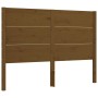 Double bed frame with honey brown wooden headboard by vidaXL, Beds and slatted bases - Ref: Foro24-3194609, Price: 166,11 €, ...