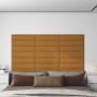 Wall panels 12 pcs brown velvet 60x15 cm 1.08 m² by vidaXL, Wall covering - Ref: Foro24-343842, Price: 42,01 €, Discount: %