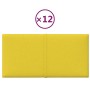 Wall panels 12 pcs light yellow fabric 30x15 cm 0.54 m² by vidaXL, Wall covering - Ref: Foro24-344018, Price: 24,27 €, Discou...