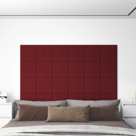 Wall panels 12 pcs red fabric 30x15 cm 0.54 m² by vidaXL, Wall covering - Ref: Foro24-344013, Price: 24,27 €, Discount: %