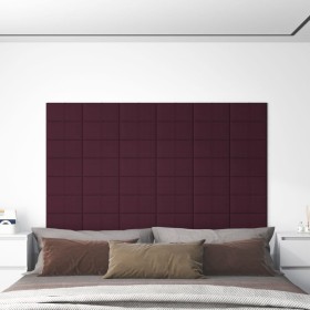 Wall panels 12 units purple fabric 30x15 cm 0.54 m² by vidaXL, Wall covering - Ref: Foro24-344015, Price: 24,99 €, Discount: %