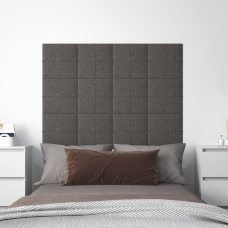 Wall panels 12 pcs dark gray fabric 30x30 cm 1.08 m² by vidaXL, Wall covering - Ref: Foro24-344032, Price: 32,79 €, Discount: %