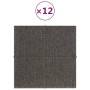 Wall panels 12 pcs dark gray fabric 30x30 cm 1.08 m² by vidaXL, Wall covering - Ref: Foro24-344032, Price: 32,79 €, Discount: %