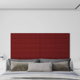 Wall panels 12 units red wine fabric 90x15 cm 1.62 m² by vidaXL, Wall covering - Ref: Foro24-344097, Price: 34,99 €, Discount: %