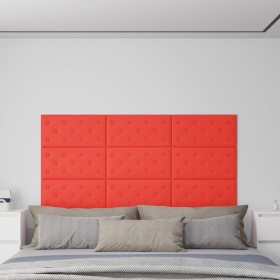 Wall panels 12 pcs red PE leather 60x30 cm 2.16 m² by vidaXL, Wall covering - Ref: Foro24-343990, Price: 56,99 €, Discount: %