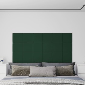 Wall panels 12 pcs dark green fabric 60x30 cm 2.16 m² by vidaXL, Wall covering - Ref: Foro24-344077, Price: 51,99 €, Discount: %