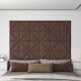 Wall panels 12 pcs brown synthetic leather 30x30 cm 0.54 m² by vidaXL, Wall covering - Ref: Foro24-343945, Price: 27,85 €, Di...