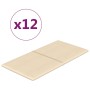 Wall panels 12 pcs cream fabric 60x30 cm 2.16 m² by vidaXL, Wall covering - Ref: Foro24-344072, Price: 51,87 €, Discount: %