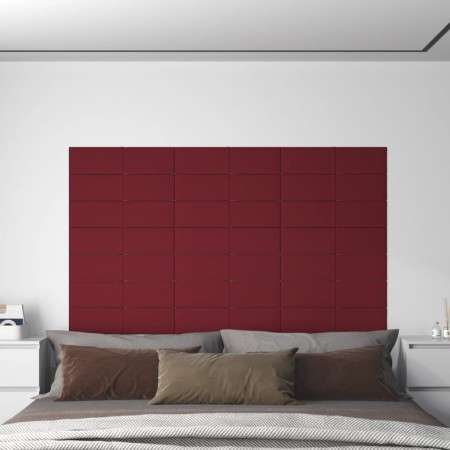 Wall panels 12 pcs red velvet 60x15 cm 1.08 m² by vidaXL, Wall covering - Ref: Foro24-344067, Price: 29,63 €, Discount: %