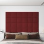 Wall panels 12 pcs red fabric 30x30 cm 1.08 m² by vidaXL, Wall covering - Ref: Foro24-343960, Price: 32,99 €, Discount: %