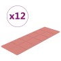 Wall panels 12 pcs pink velvet 90x30 cm 3.24 m² by vidaXL, Wall covering - Ref: Foro24-344129, Price: 66,27 €, Discount: %