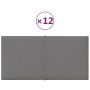 Paneles de pared 12 uds tela gris claro 30x15 cm 0,54 m² de vidaXL, Recubrimiento de paredes - Ref: Foro24-344010, Precio: 23...