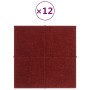 Wall panels 12 units red wine fabric 30x30 cm 1.08 m² by vidaXL, Wall covering - Ref: Foro24-344034, Price: 32,79 €, Discount: %