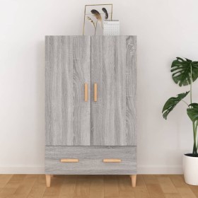 Aparador alto de madera contrachapada gris Sonoma 70x31x115 cm de vidaXL, Aparadores - Ref: Foro24-817472, Precio: 79,99 €, D...