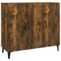 Aparador de madera de ingeniería roble ahumado 90x34x80 cm de vidaXL, Aparadores - Ref: Foro24-817462, Precio: 93,36 €, Descu...